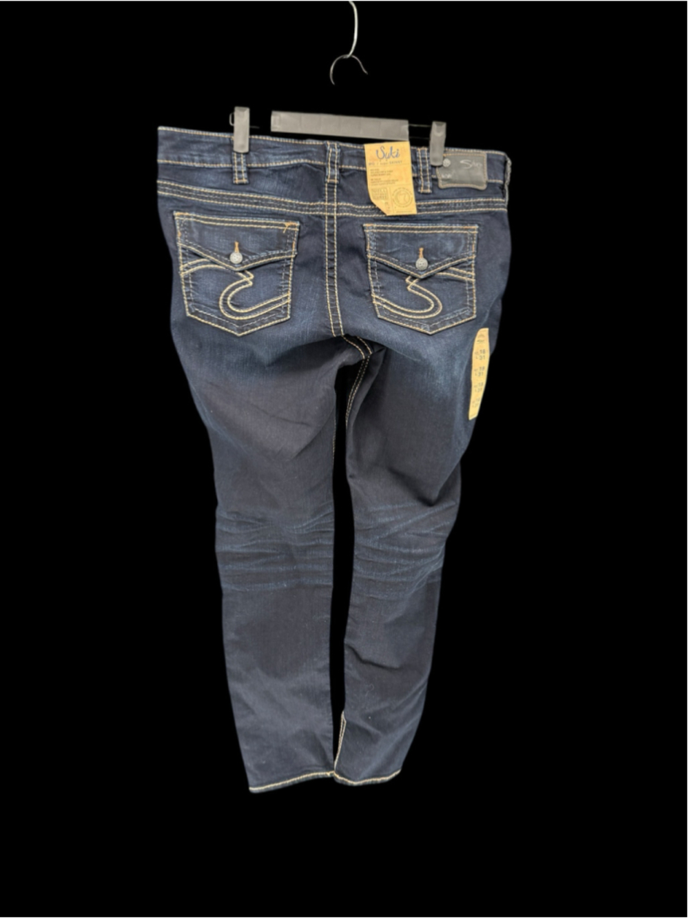 Women's Silver Jeans Co. Suki Mid Rise Skinny Jeans Size 18 Dark Blue - Picture 2 of 4